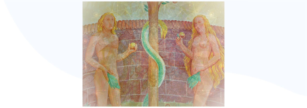 Adán y Eva, La manzana y la serpiente